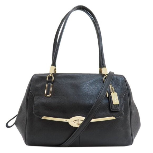 Euc Coach Madison Black 2 Way Shoulder Bag Handbag